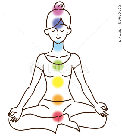 チャクラ　瞑想　女性 96665655