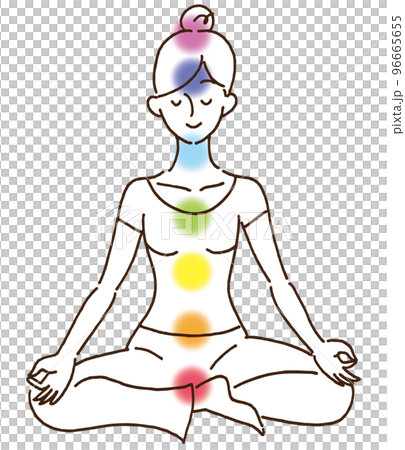 チャクラ　瞑想　女性 96665655