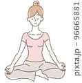 瞑想　女性（ピンク） 96665881