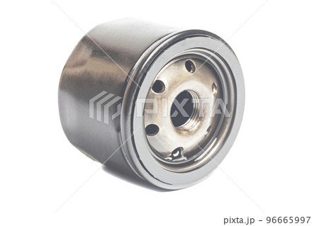 Car oil filter isolated on white background 96665997