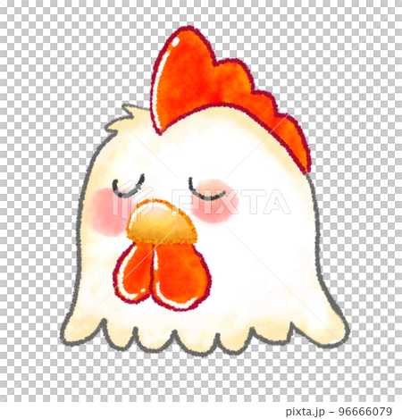 chicken with closed eyes Stock Illustration 96666079 PIXTA