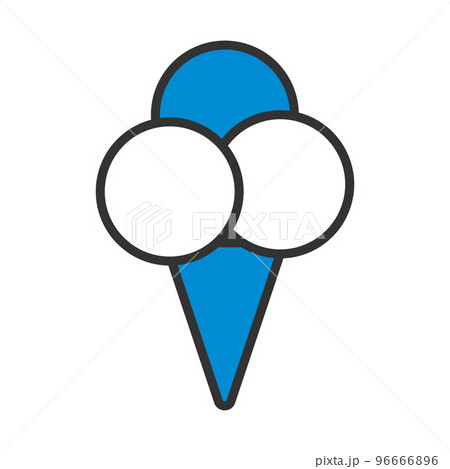 Icon Of Ice-cream Cone Icon Of Ice-cream Cone 96666896