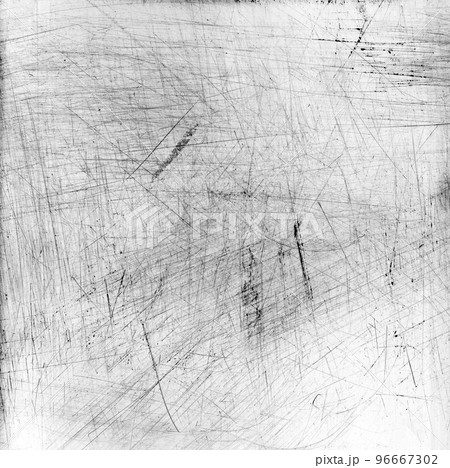 Monochrome scratched surface background.Grunge template backdrop. 96667302