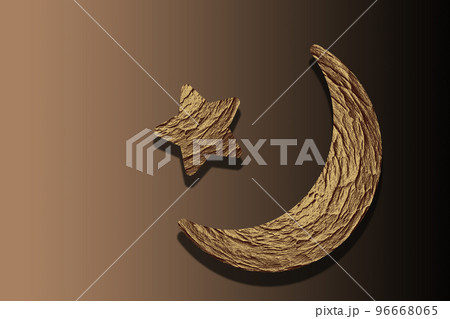 Crescent moon and star background for holy month Ramadan 96668065