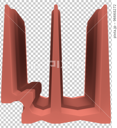 3D rendered illustration.Uppercase letter on transparent background.Art font. 3D rendered illustration.Uppercase letter on transparent background.Art font. 96668272