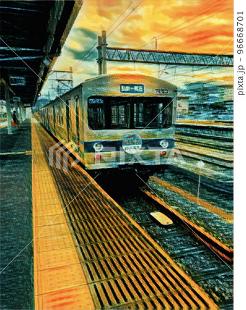 電車とホーム 電車とホーム 96668701