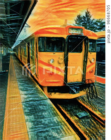電車のイラスト2 電車のイラスト2 96668705