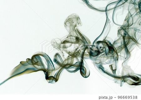 Movement of smoke, Abstract blue smoke on white background, blue background,blue ink background 96669538