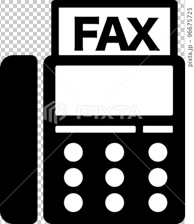 Fax monochrome illustration icon Fax monochrome illustration icon 96675725