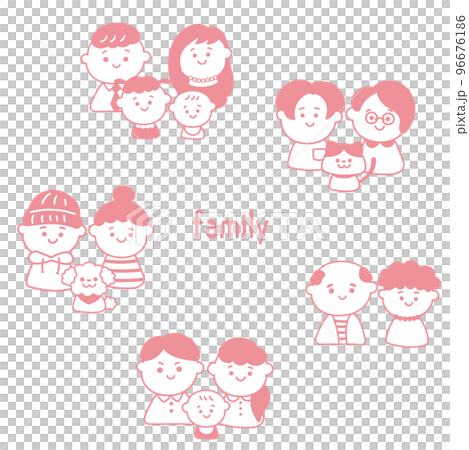 簡單可愛的各種家庭插畫素材集 簡單可愛的各種家庭插畫素材集 96676186