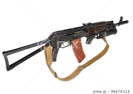 Kalashnikov AK 74 rifle with under-barrel grenade launcher 96676328