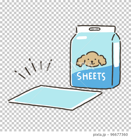 寵物床單的可愛插畫 寵物床單的可愛插畫 96677360