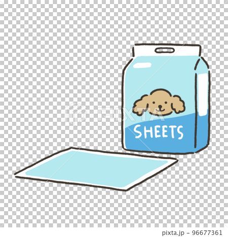 寵物床單的可愛插畫 寵物床單的可愛插畫 96677361