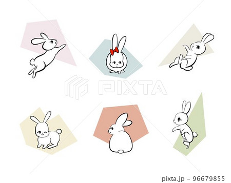 うさぎ 和風　レトロ　セット 96679855