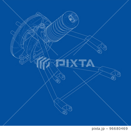 Car suspension with shock absorber Car suspension with shock absorber 96680469