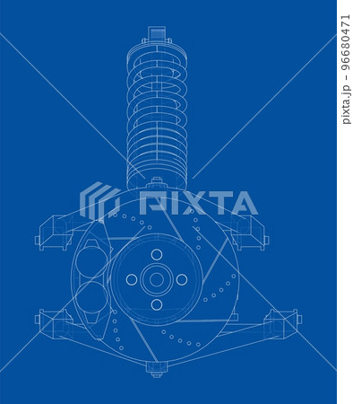Car suspension with shock absorber 96680471
