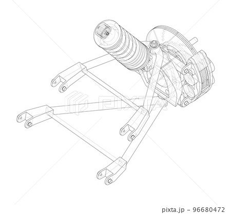 Car suspension with shock absorber 96680472