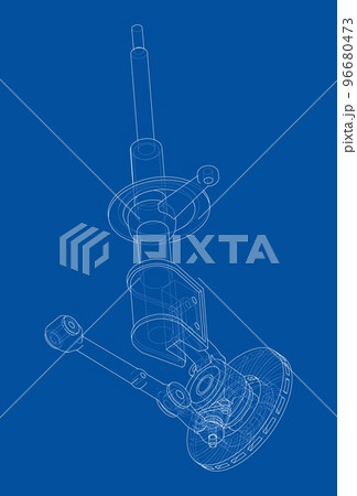 Car suspension with shock absorber 96680473