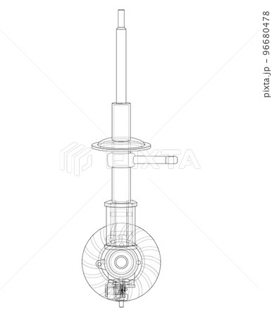 Car suspension with shock absorber 96680478