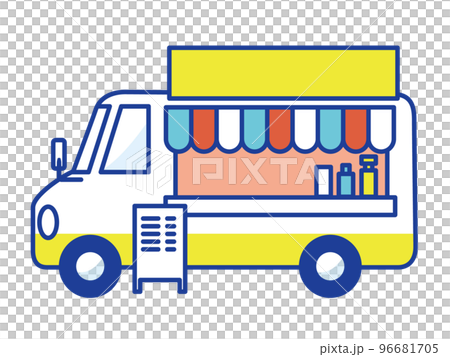 シンプルなキッチンカー　横位置 96681705