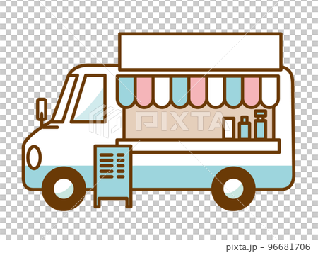 シンプルなキッチンカー　横位置 96681706