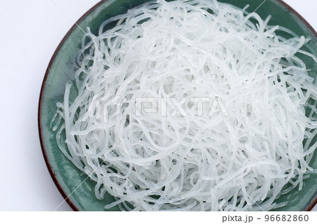Vermicelli in plate on white background. Vermicelli in plate on white background. 96682860
