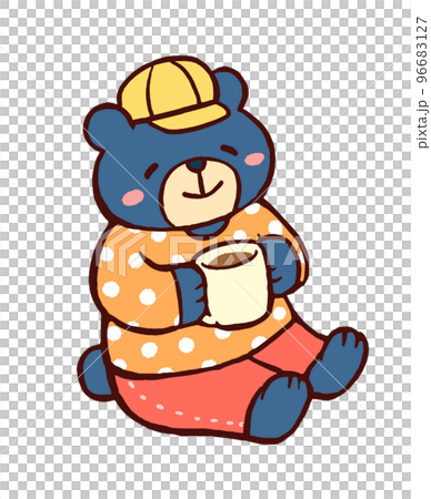 優しいクマのティータイムイラストのイラスト素材 [96683127] - PIXTA