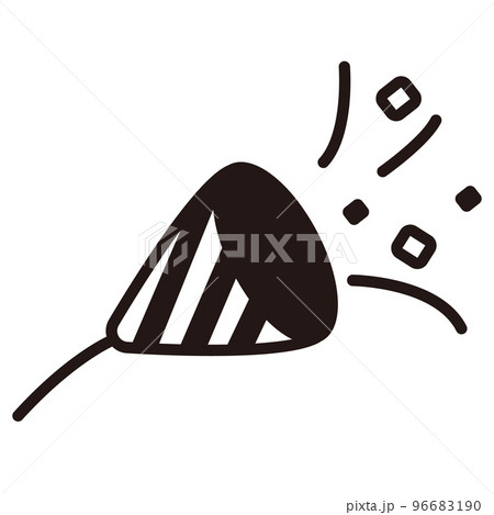 クラッカー モノクロアイコンイラストのイラスト素材