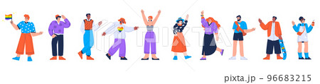 Diverse people, lgbt or lgbtq positive characters Diverse people, lgbt or lgbtq positive characters 96683215
