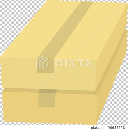 Luggage _ Stacked cardboard boxes _ Flat boxes _ Vertically _ Double stacked 96683558