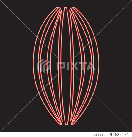 Neon muscle red color vector illustration image...のイラスト素材 [96685474 ...