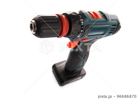 Cordless drill screwdriver isolated on white background. Professional tool Cordless drill screwdriver isolated on white background. Professional tool 96686870