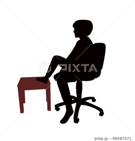 a boy body silhouette vector 96687071