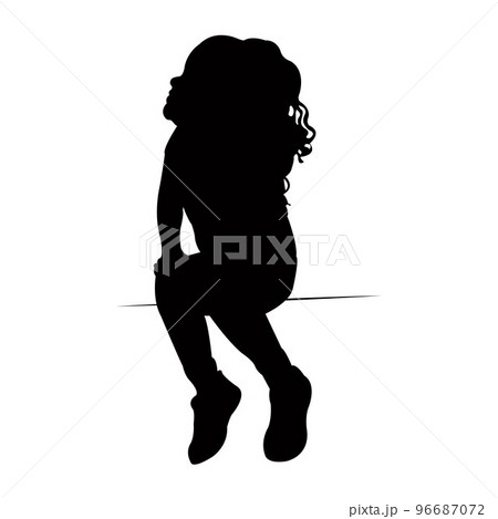 a girl body silhouette vector a girl body silhouette vector 96687072
