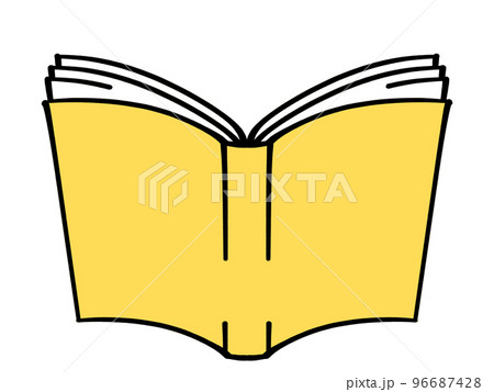 開いた本のイラスト素材 96687428