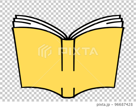開いた本のイラスト素材 96687428