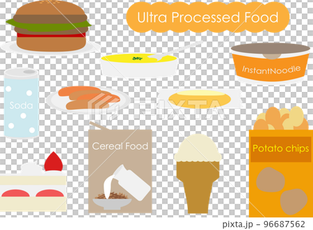 插圖集的超級加工食品 96687562