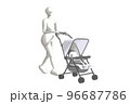 ベビーカーを押すお母さん06 96687786