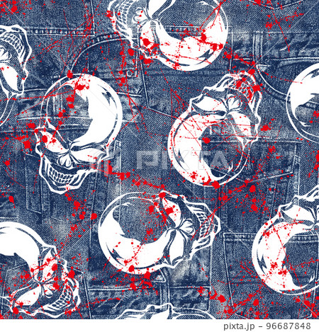 ジーンズのパッチワーク柄, 96687848