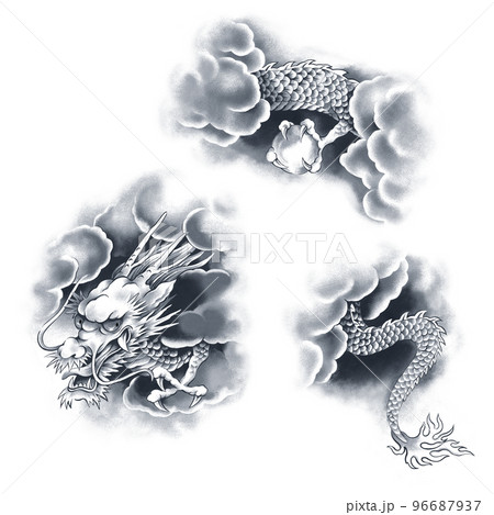日本画の技法で龍を描いた, 日本画の技法で龍を描いた, 96687937