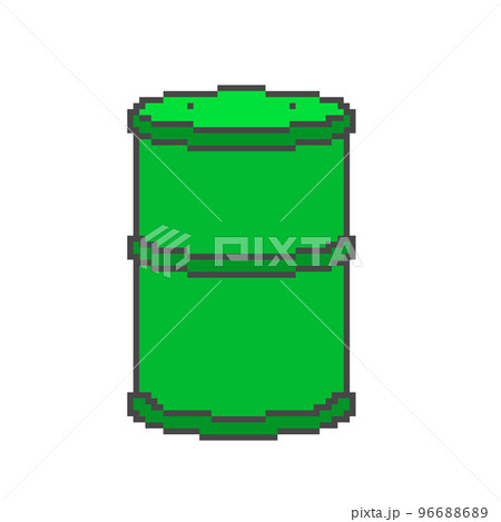 ドット絵_ドラム缶(緑) 96688689