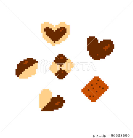 ドット絵_チョコレートクッキー 96688690