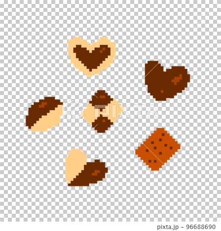 ドット絵_チョコレートクッキー 96688690