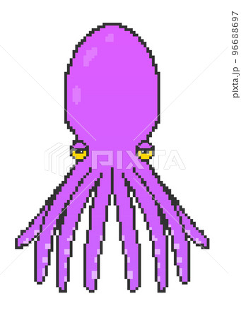 ドット絵_タコ(紫) ドット絵_タコ(紫) 96688697