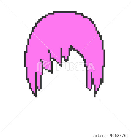 ドット絵_カツラ(ピンク) ドット絵_カツラ(ピンク) 96688769
