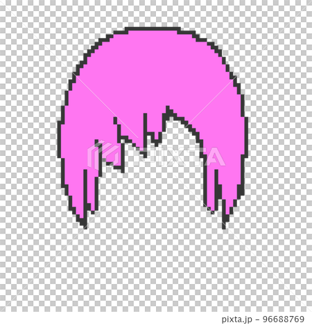 ドット絵_カツラ(ピンク) ドット絵_カツラ(ピンク) 96688769