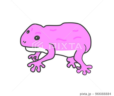 カエル(ピンク)のイラスト素材 [96688884] - PIXTA