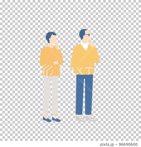 老年夫婦思維的全身形象 96690600