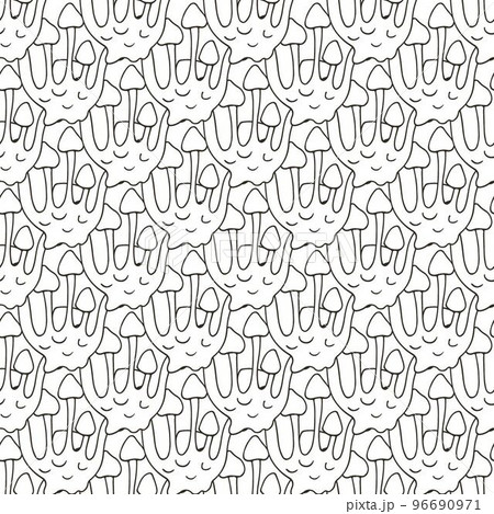 Autumn mood. Illustration in hand draw style. Seamless pattern Autumn mood. Illustration in hand draw style. Seamless pattern 96690971