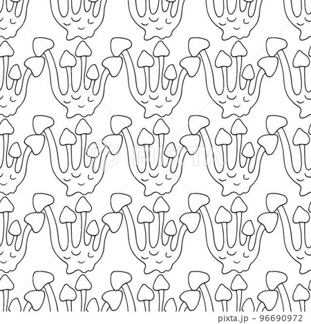 Autumn mood. Illustration in hand draw style. Seamless pattern Autumn mood. Illustration in hand draw style. Seamless pattern 96690972